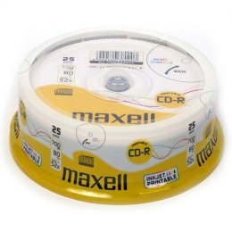MAXELL CD-R 700MB 52X PRINTABLE FF NO ID CAKE*25 624017.40.CN