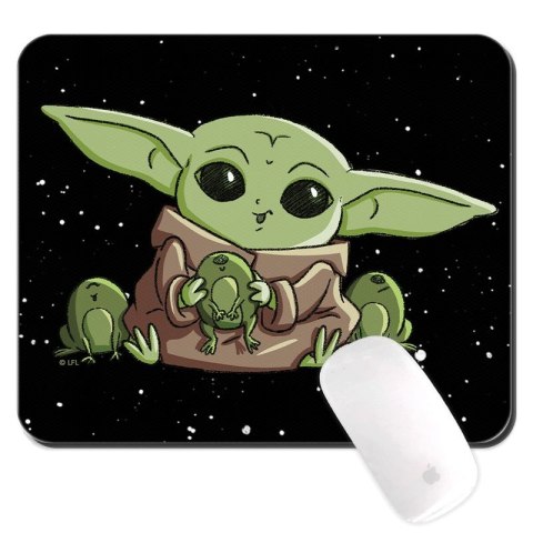 PODKŁADKA POD MYSZ BABY YODA 014 STAR WARS, BLACK / CZARNY