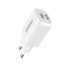 Dudao ładowarka sieciowa EU 2x USB 5V/2.4A + kabel micro USB biały (A2EU + Micro white)