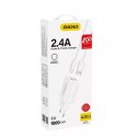 Dudao ładowarka sieciowa EU 2x USB 5V/2.4A + kabel micro USB biały (A2EU + Micro white)