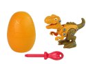 Zestaw Dinozaur Tyranozaur Rex z Jajkiem DIY Śrubokręt Pomarańczowy