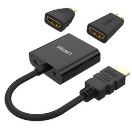 Unitek Y-6355 adapter Micro/Mini HDMI do VGA+audio