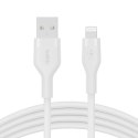 Belkin USB-A - Lightning silicone 1M White