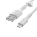 Belkin USB-A - Lightning silicone 3M White