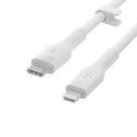 Belkin USB-C - Lightning silicone 2M White