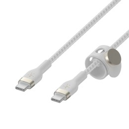 Belkin USB-C to USB-C 2.0 Braided silicone 3M Whit