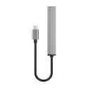 Orico Hub USB-C 3xport USB-A, czytnik microSD, alu