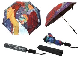 Parasol automat, skł. - A. Modigliani, Autoportret i L. Czechowska (dekoracja na wierzchu) (CARMANI)