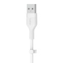 Belkin USB-A - Lightning silicone 3M White