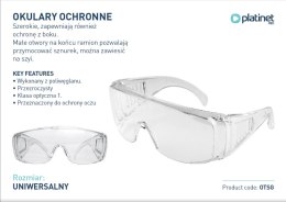 OMEGA TRANSPARENT SAFETY GOGGLES OKULARY OCHRONNE [45330]