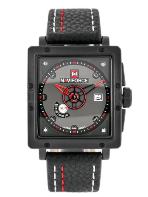 ZEGAREK MĘSKI NAVIFORCE - HINDENBURG (zn035b) - black/red