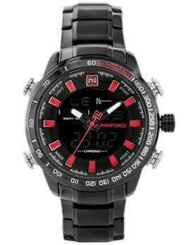 ZEGAREK MĘSKI NAVIFORCE - NF9093 (zn041d) - black/red