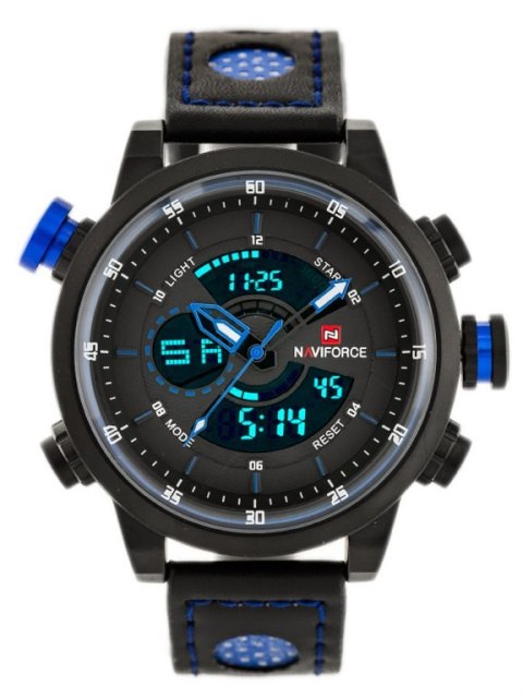 ZEGAREK MĘSKI NAVIFORCE - NF9081 (zn048b) - black/blue + box