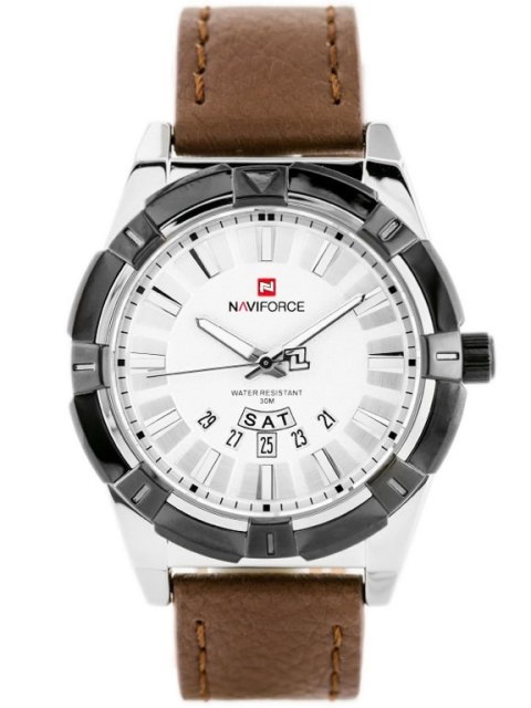 ZEGAREK MĘSKI NAVIFORCE - NF9118 (zn054c) - brown/silver