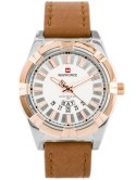 ZEGAREK MĘSKI NAVIFORCE - NF9118 (zn054d) - camel/silver/rosegold