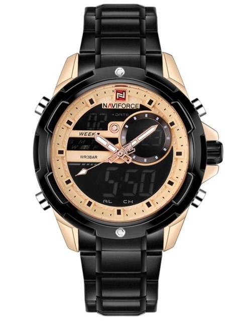 ZEGAREK MĘSKI NAVIFORCE - NF9120 (zn062e) - rosegold/black