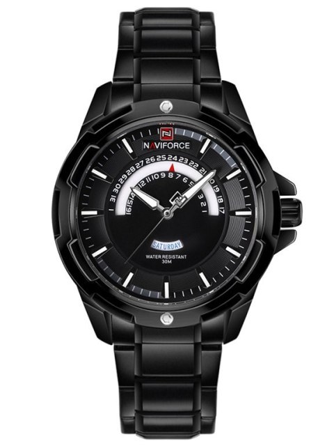 ZEGAREK MĘSKI NAVIFORCE - NF9121 (zn061b) - black / white