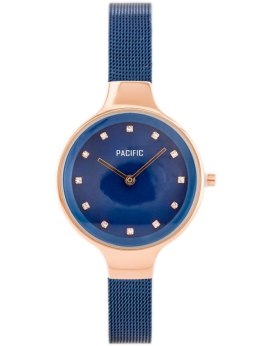 ZEGAREK DAMSKI PACIFIC 6009 (zy596e) - blue/rosegold