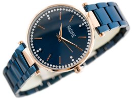 ZEGAREK DAMSKI PACIFIC 6009 (zy598d) - navy/rosegold