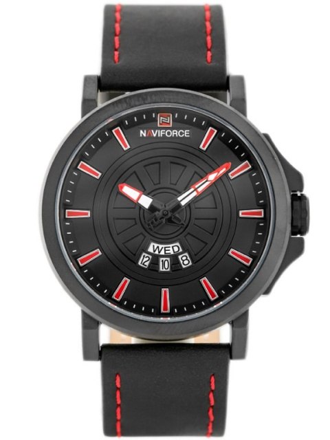 ZEGAREK MĘSKI NAVIFORCE - NF9125 (zn068b) - black/red