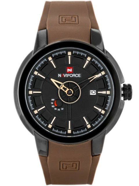 ZEGAREK MĘSKI NAVIFORCE - NF9107 (zn080c) - brown/black + box