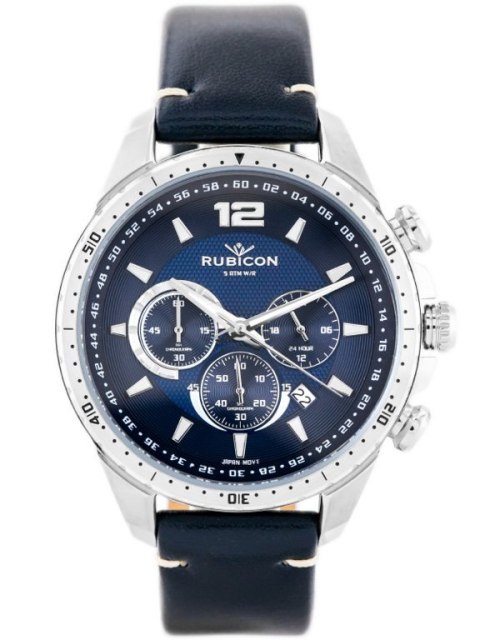 ZEGAREK MĘSKI RUBICON RNCD98 - CHRONOGRAF (zr095b) navy blue