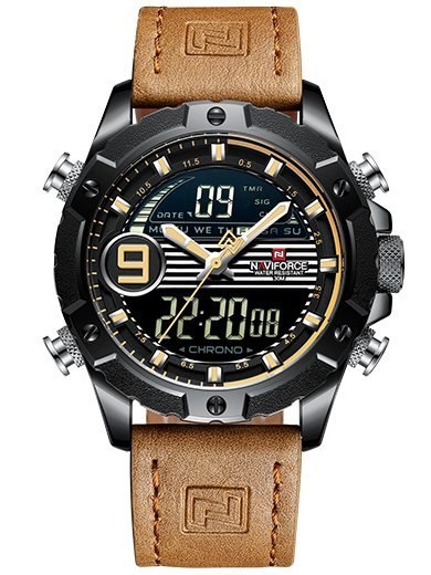 ZEGAREK MĘSKI NAVIFORCE - NF9146L (zn088a) - light brown + BOX