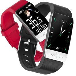 SMARTBAND UNISEX Rubicon RNCE60 - TERMOMETR - DWA PASKI - black/red (sr011a)