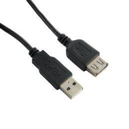 4World Kabel przedłużacz USB 2.0 0.75M AM-AF|czarny