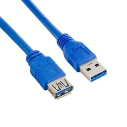 4World Kabel USB 3.0 AM-AF 1.5m|niebieski