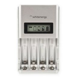 Whitenergy Ładowarka do akumulatorów, 4x AA/ AAA, 230V, LCD