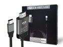 Kabel adapter przewód Alogy USB Type-C - HDMI 4k/60Hz 200cm