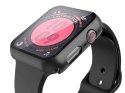 Obudowa Alogy 2w1 nakładka ze szkłem do Apple Watch 4/5/6/SE 44mm Czarna