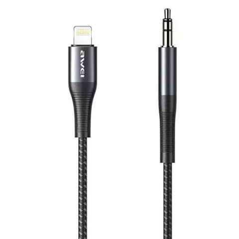 Kabel AWEI Adapter CL-116L Lightning/Jack 3.5 czarny/black