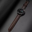 Pasek Dux Ducis Leather Strap Samsung Galaxy Watch/Huawei Watch/Honor Watch (20mm) ciemnobrązowy (Business Version)