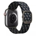 Pasek UNIQ Aspen do Apple Watch 44/42/45mm Series 4/5/6/7/8/SE/SE2 Braided DE niebieski/obsidian blue