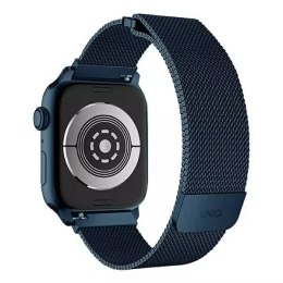 Pasek UNIQ Dante Apple Watch Series 4/5/6/7/8/SE/SE2 38/40/41mm Stainless Steel niebieski/cobalt blue