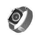 Pasek UNIQ Dante Apple Watch Series 4/5/6/7/8/SE/SE2 38/40/41mm Stainless Steel srebrny/sterling silver