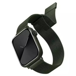 Pasek UNIQ Dante Apple Watch Series 4/5/6/7/8/SE/SE2 42/44/45mm Stainless Steel zielony/green