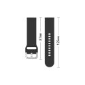 Silicone Strap TYS opaska do smartwatcha zegarka uniwersalna 20mm szary